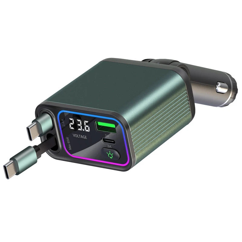 Redridge 4-in-1 Retractable Car Charger