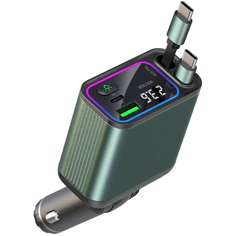 Redridge 4-in-1 Retractable Car Charger
